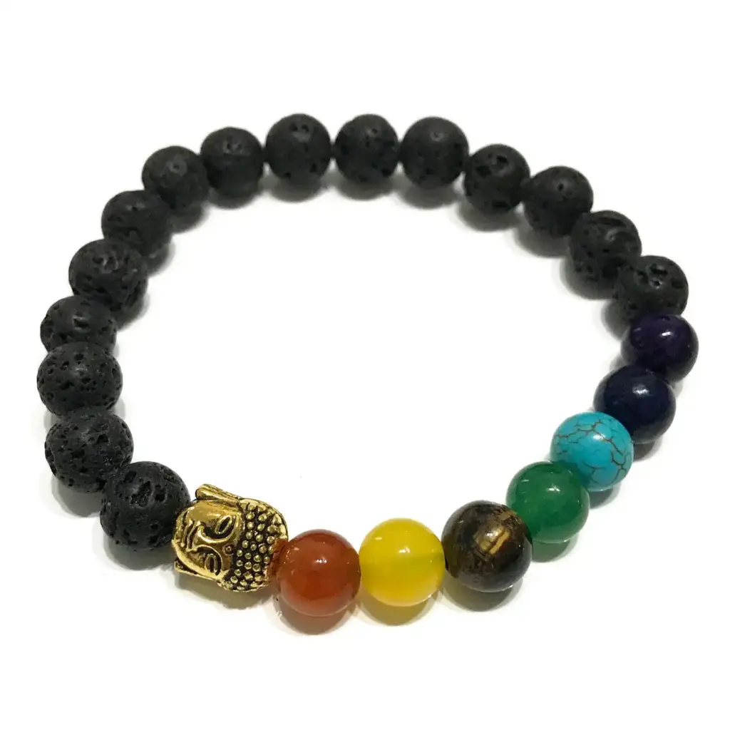 Lava Stone Bracelet – Buddha Chakra | www.artisangoods.co.uk