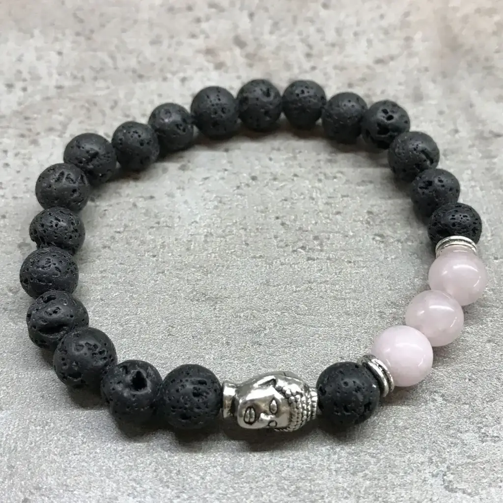 Lava Stone Bracelet – Buddha Rose Quartz | www.artisangoods.co.uk 2 Lava Stone Bracelet – Buddha Rose Quartz | www.artisangoods.co.uk 2