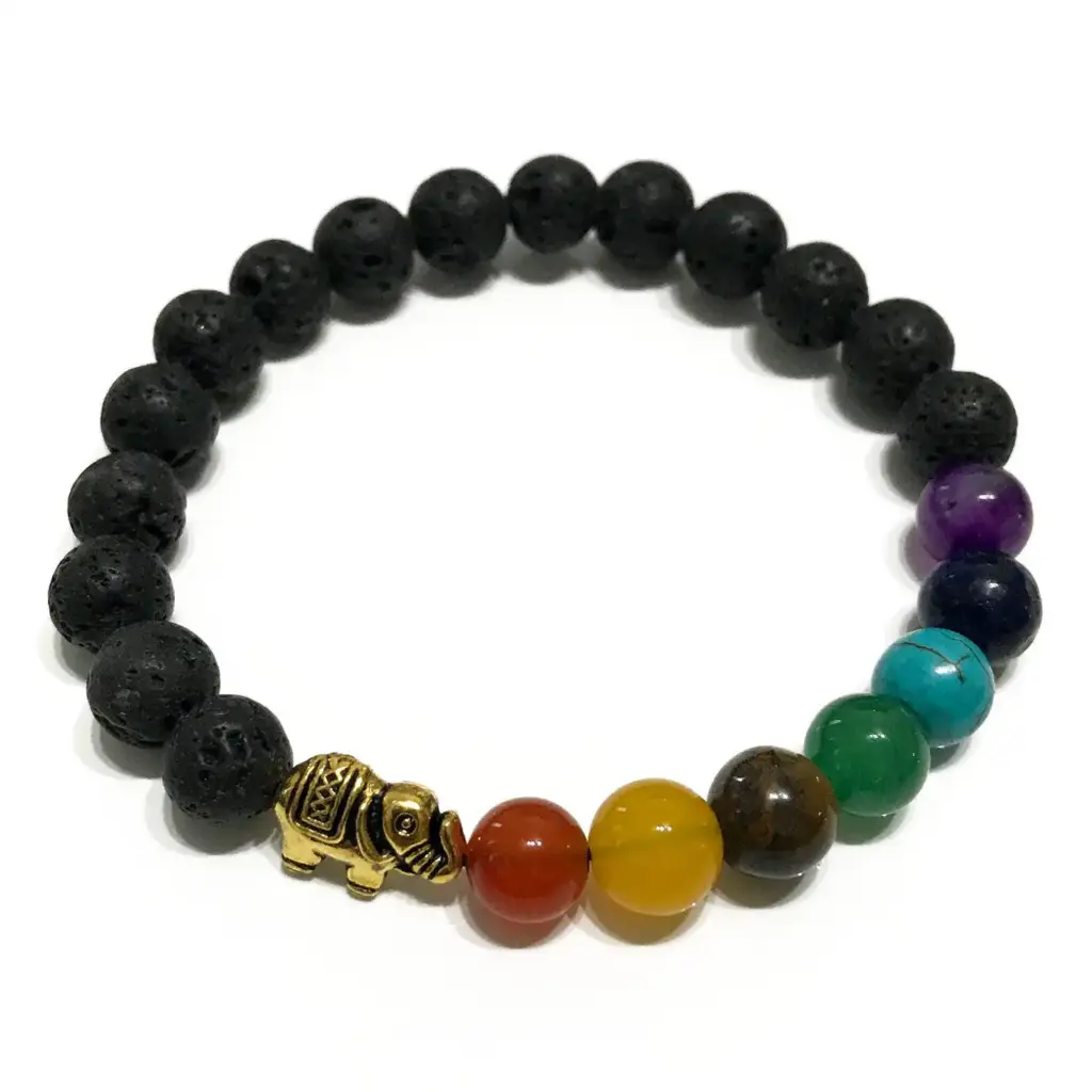 Lava Stone Bracelet – Elephant Chakra | www.artisangoods.co.uk