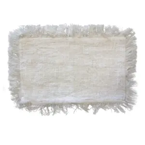 Linen Cushion Cover 30x50cm with fringe | www.artisangoods.co.uk 4