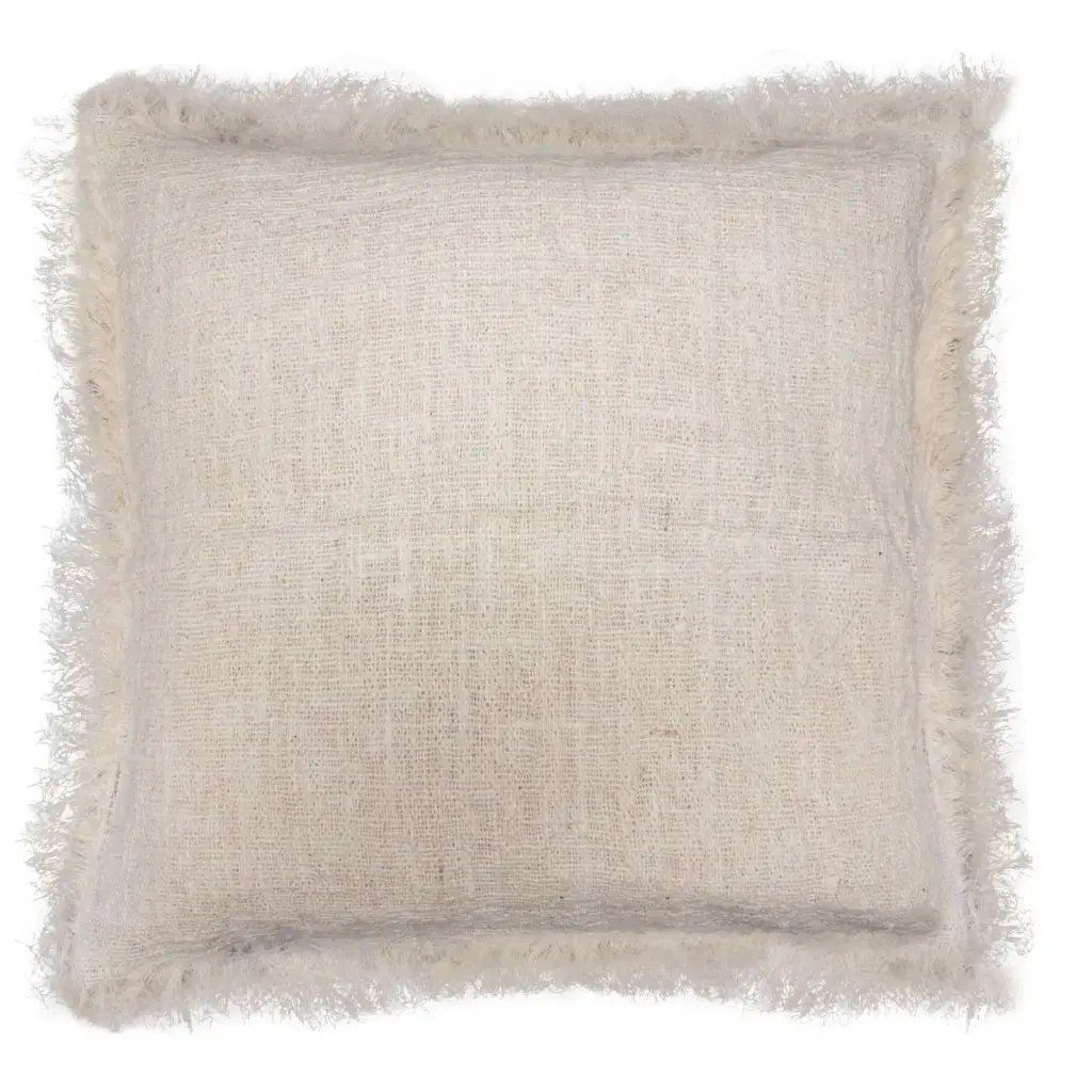 Linen Cushion Cover 45x45cm with fringe | www.artisangoods.co.uk