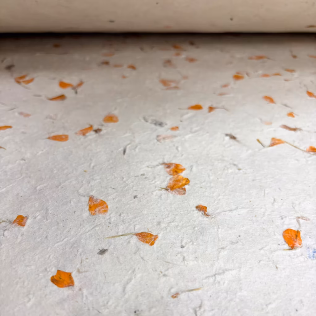 Lokta Craft & Wrapping Paper 51x76cm – Marigold | www.artisangoods.co.uk 2