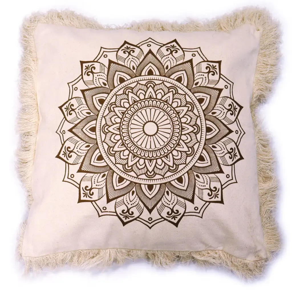 Lotus Mandala Cushion Cover – 45x45cm – bronze | www.artisangoods.co.uk 3 Lotus Mandala Cushion Cover – 45x45cm – bronze | www.artisangoods.co.uk 3