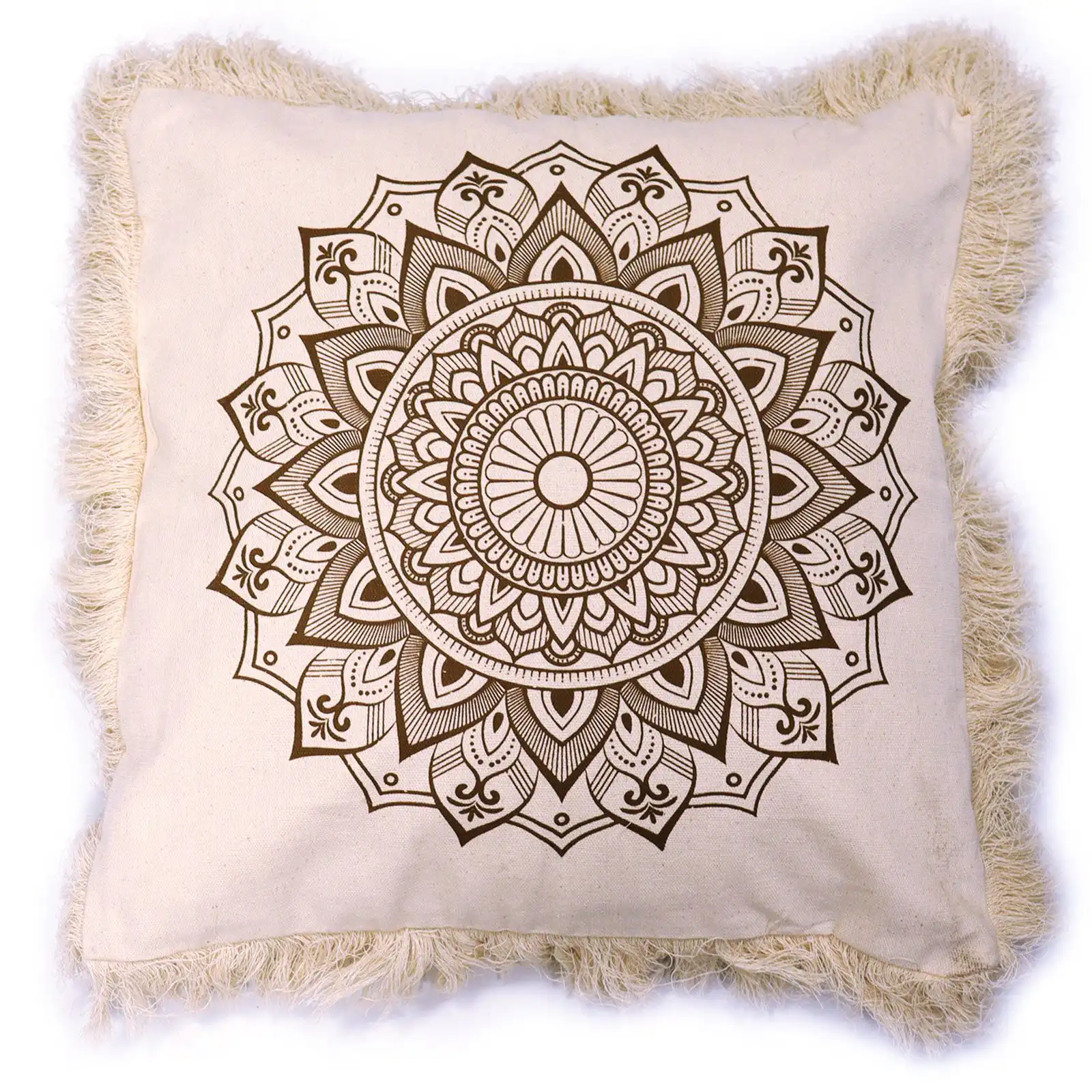 Lotus Mandala Cushion Cover – 45x45cm – bronze | www.artisangoods.co.uk 4 Lotus Mandala Cushion Cover – 45x45cm – bronze | www.artisangoods.co.uk 3