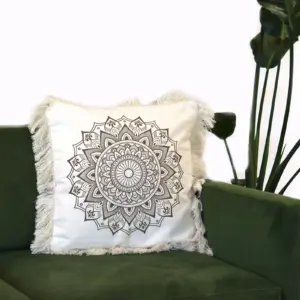 Lotus Mandala  Cushion Cover – 45x45cm – bronze | www.artisangoods.co.uk 2