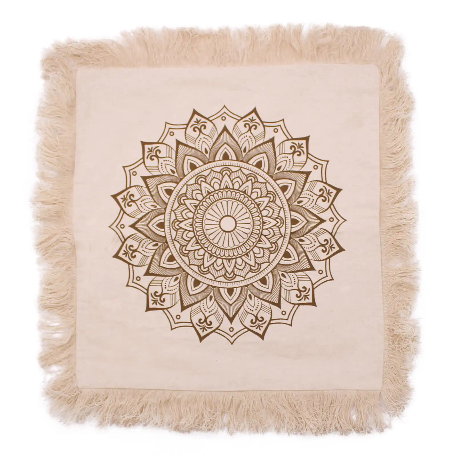 Lotus Mandala Cushion Cover – 45x45cm – bronze | www.artisangoods.co.uk 2 Lotus Mandala Cushion Cover – 45x45cm – bronze | www.artisangoods.co.uk 1