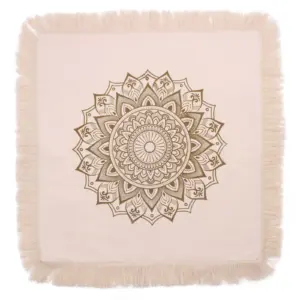 Lotus Mandala  Cushion Cover – 60x60cm – bronze | www.artisangoods.co.uk 3