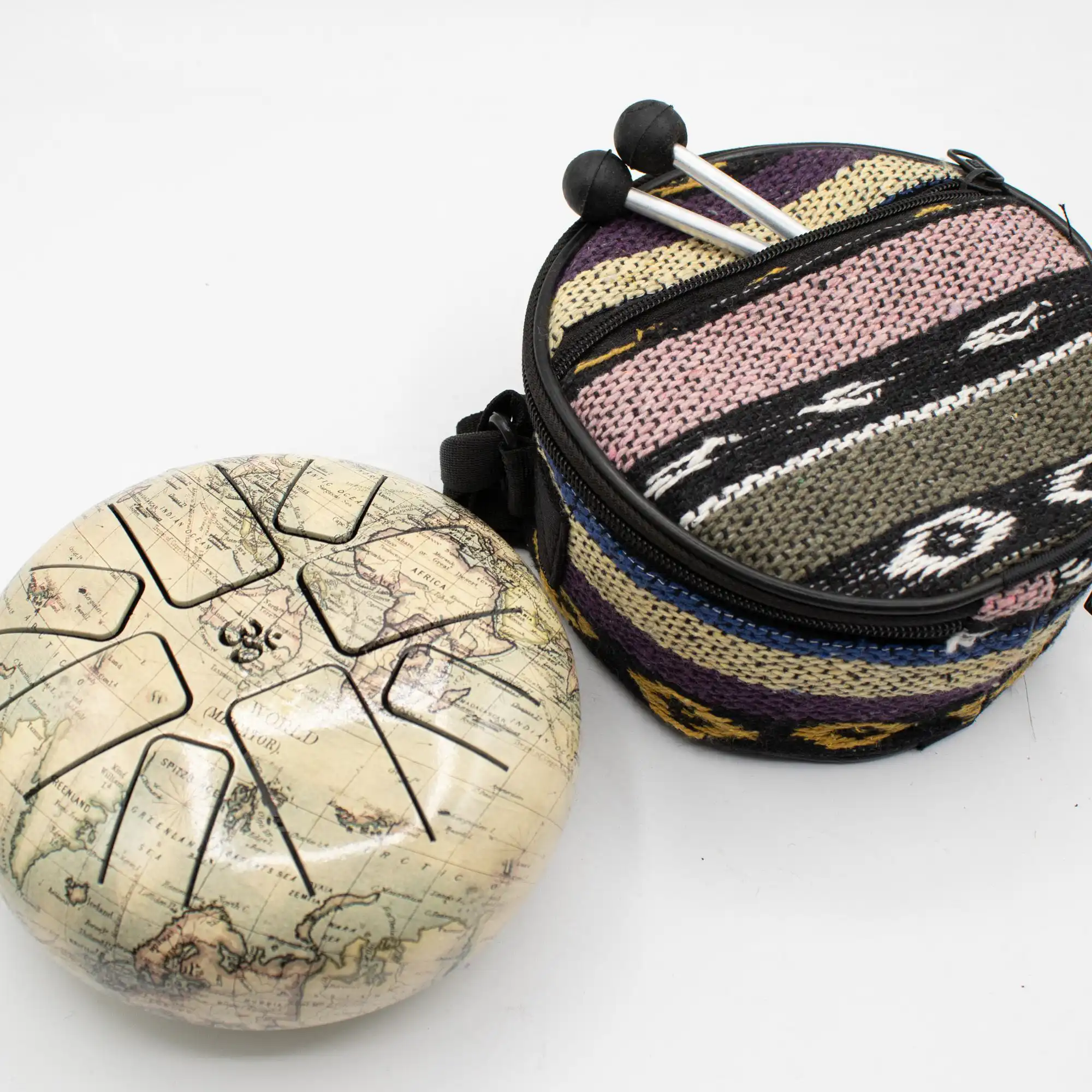 Low Med Hapi Drum Atlas- 14x7cm | www.artisangoods.co.uk 2 Low Med Hapi Drum Atlas- 14x7cm