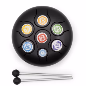 Low Med Hapi Drum Black Chakra- 14x7cm | www.artisangoods.co.uk