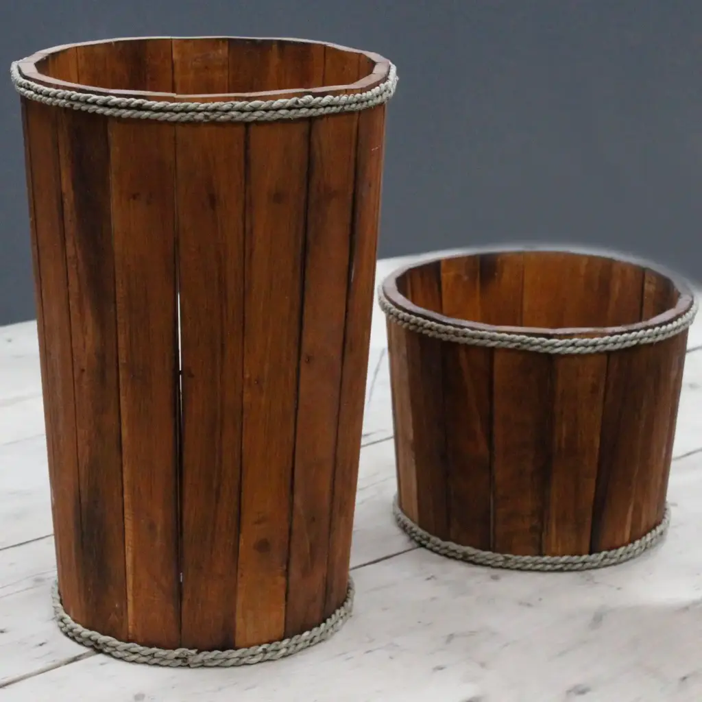 Lrg Nautical Display Tub – Brown 45x32cm | www.artisangoods.co.uk 3