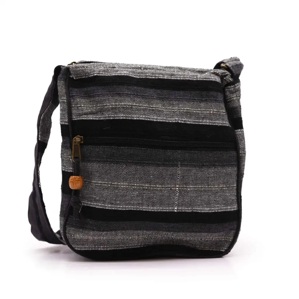 Lrg Nepal Sling Bag  (Adjustable Strap) – Mountain Granite | www.artisangoods.co.uk
