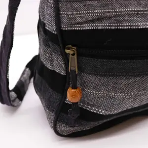Lrg Nepal Sling Bag  (Adjustable Strap) – Mountain Granite | www.artisangoods.co.uk 2
