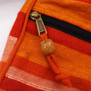 Lrg Nepal Sling Bag  (Adjustable Strap) –  Sunrise Orange | www.artisangoods.co.uk 2