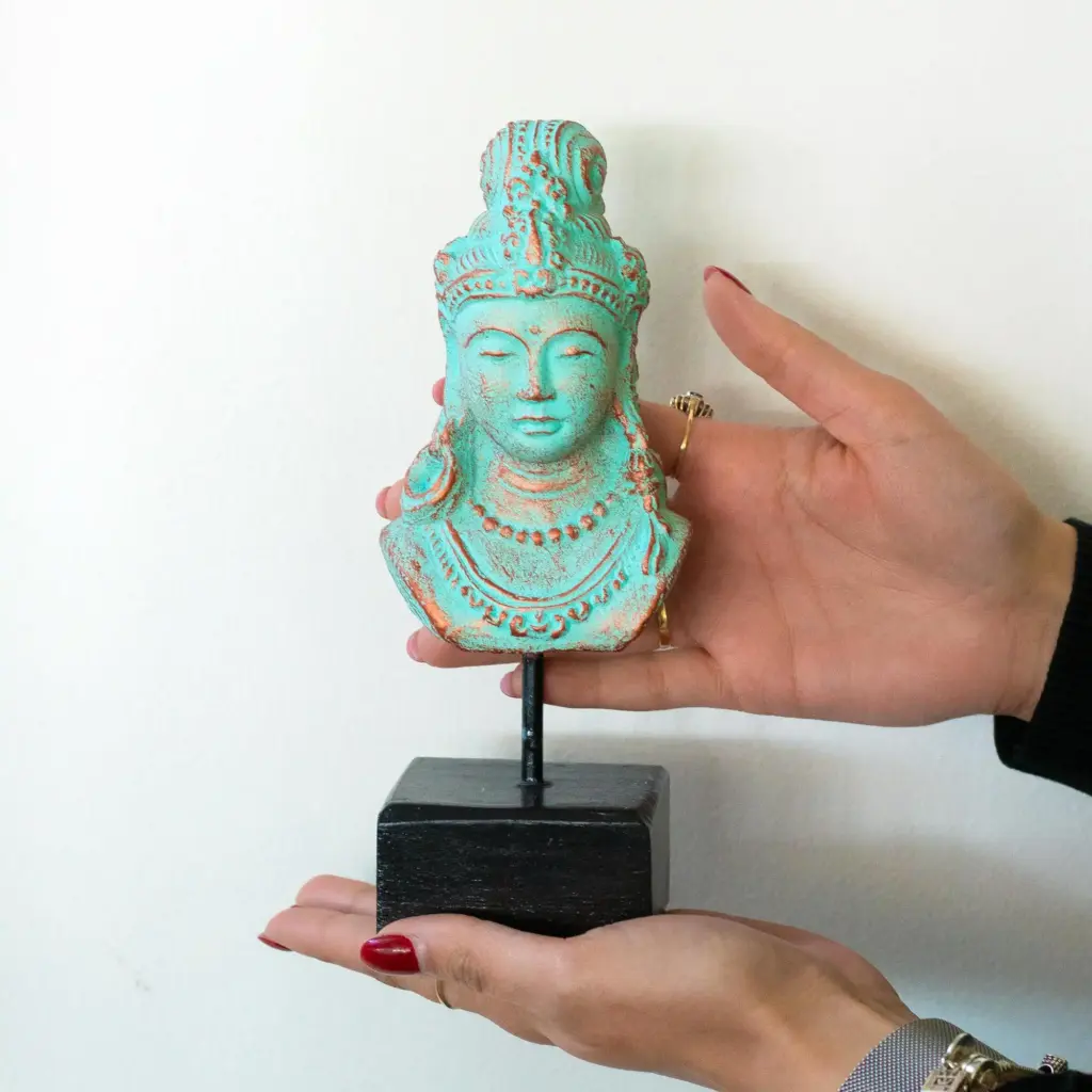 Lucky Java Princess on Stand – Green Copper | www.artisangoods.co.uk 3