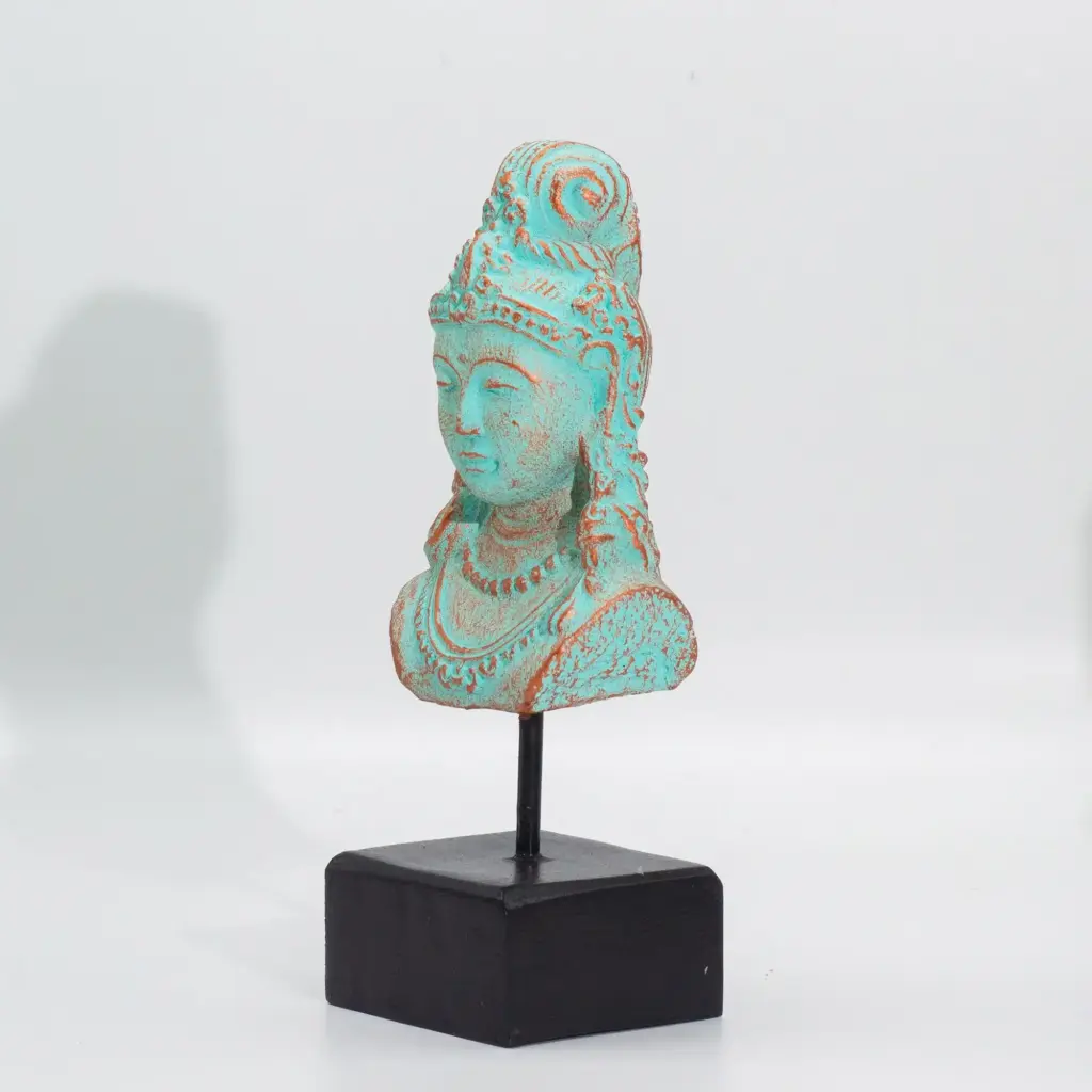 Lucky Java Princess on Stand – Green Copper | www.artisangoods.co.uk 2