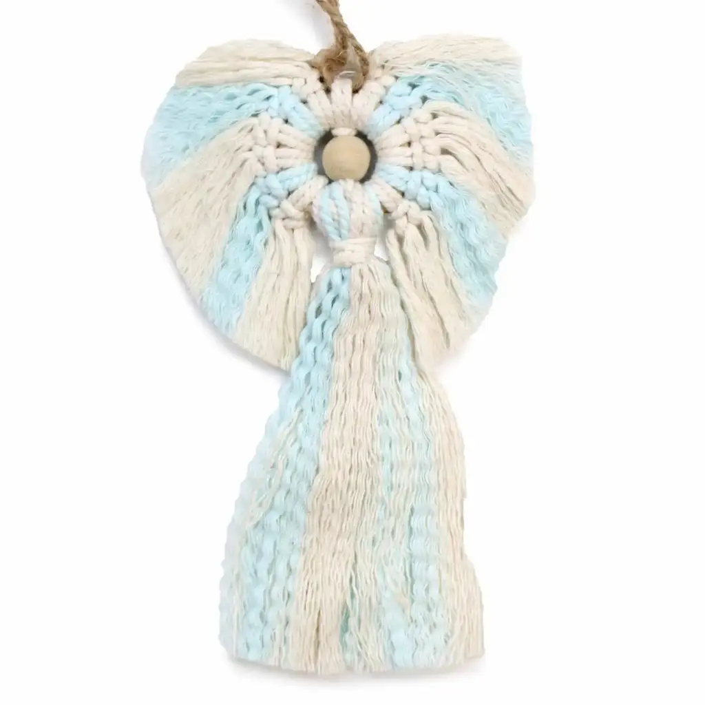 Macrame Angel – Guardian (boy) | www.artisangoods.co.uk