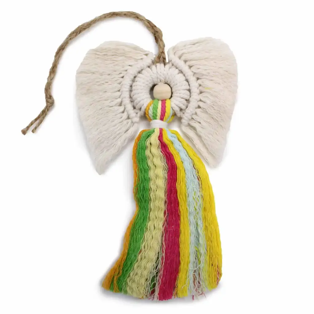 Macrame Angel – Rainbow | www.artisangoods.co.uk 2