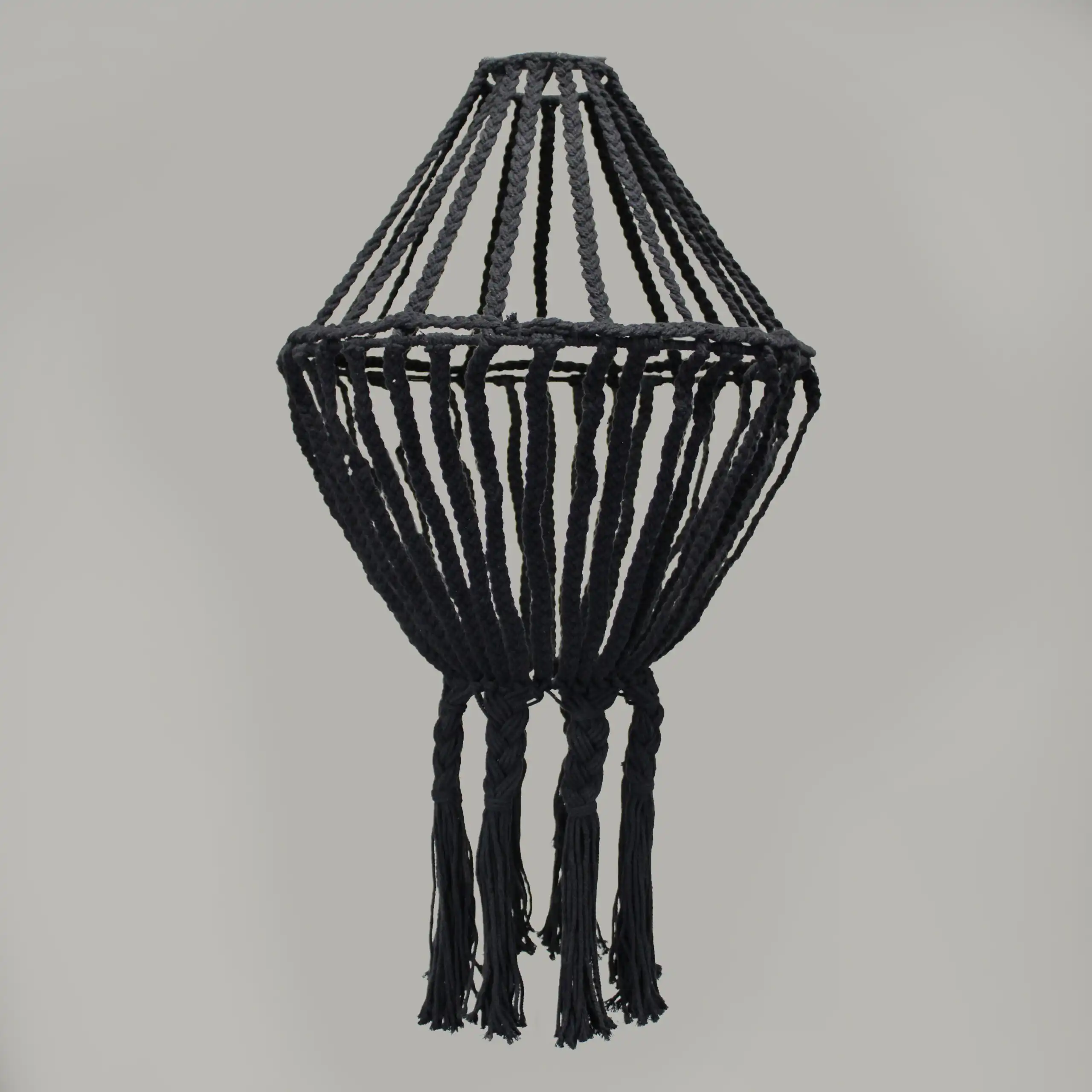 Macrame Large Drop Chandelier – Black | www.artisangoods.co.uk 3 Macrame Large Drop Chandelier – Black | www.artisangoods.co.uk 2