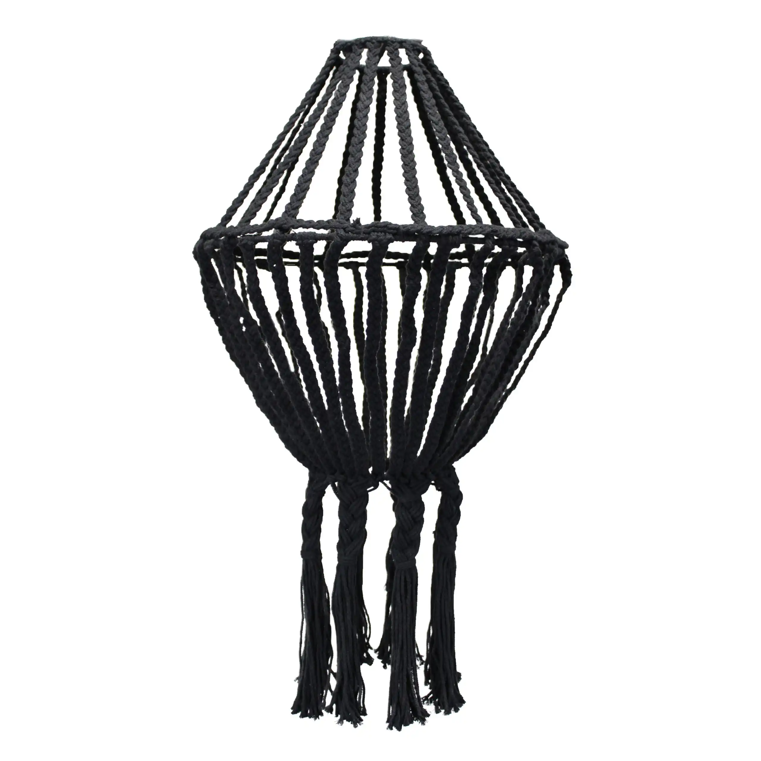 Macrame Large Drop Chandelier – Black | www.artisangoods.co.uk 2 Macrame Large Drop Chandelier – Black | www.artisangoods.co.uk 1