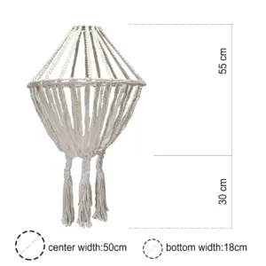 Macrame Large Drop Chandelier – Black | www.artisangoods.co.uk 4