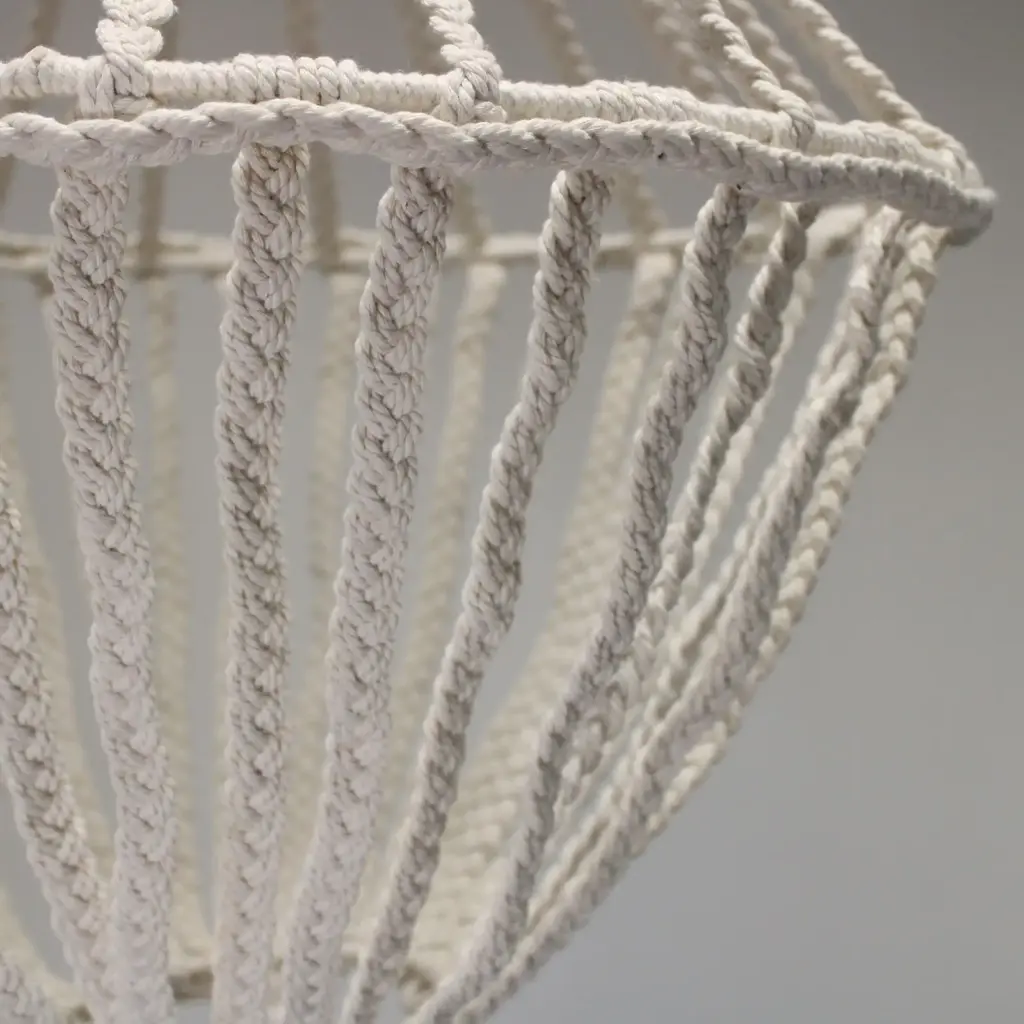 Macrame Large Drop Chandelier – Natural | www.artisangoods.co.uk 4