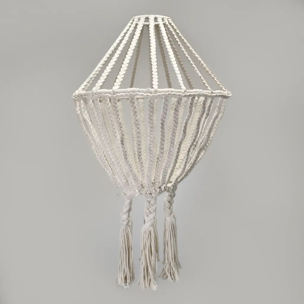 Macrame Large Drop Chandelier – Natural | www.artisangoods.co.uk 3