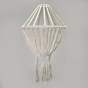 Macrame Large Drop Chandelier – Natural | www.artisangoods.co.uk 3