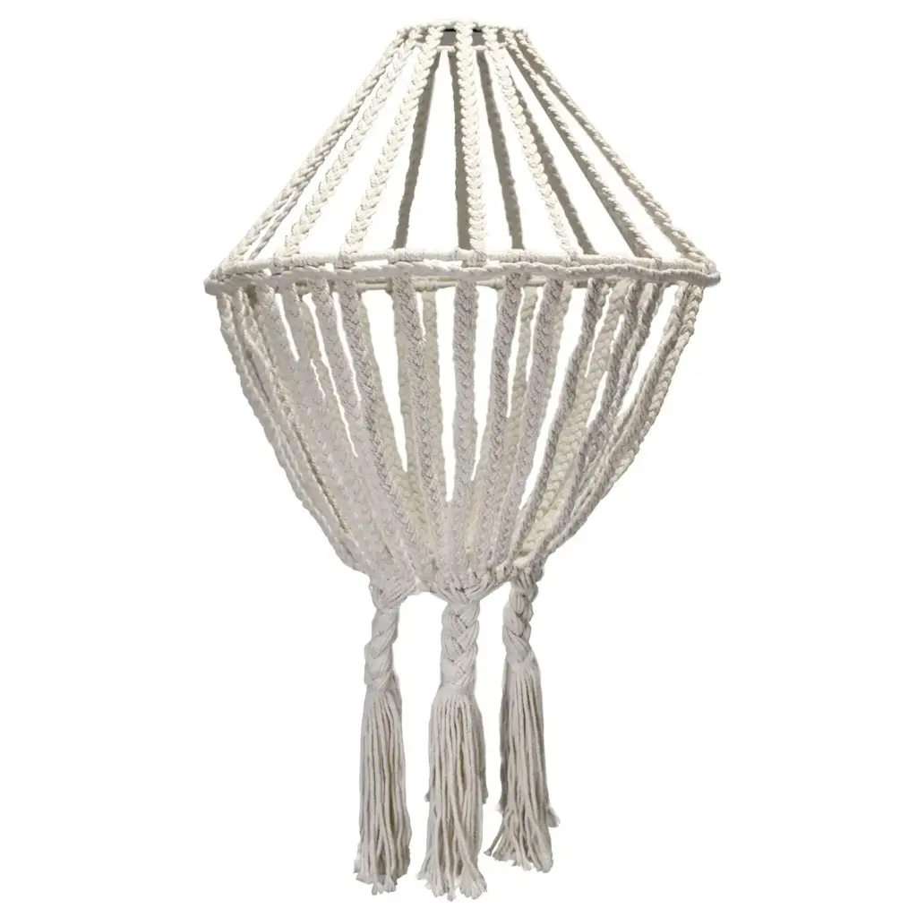 Macrame Large Drop Chandelier – Natural | www.artisangoods.co.uk