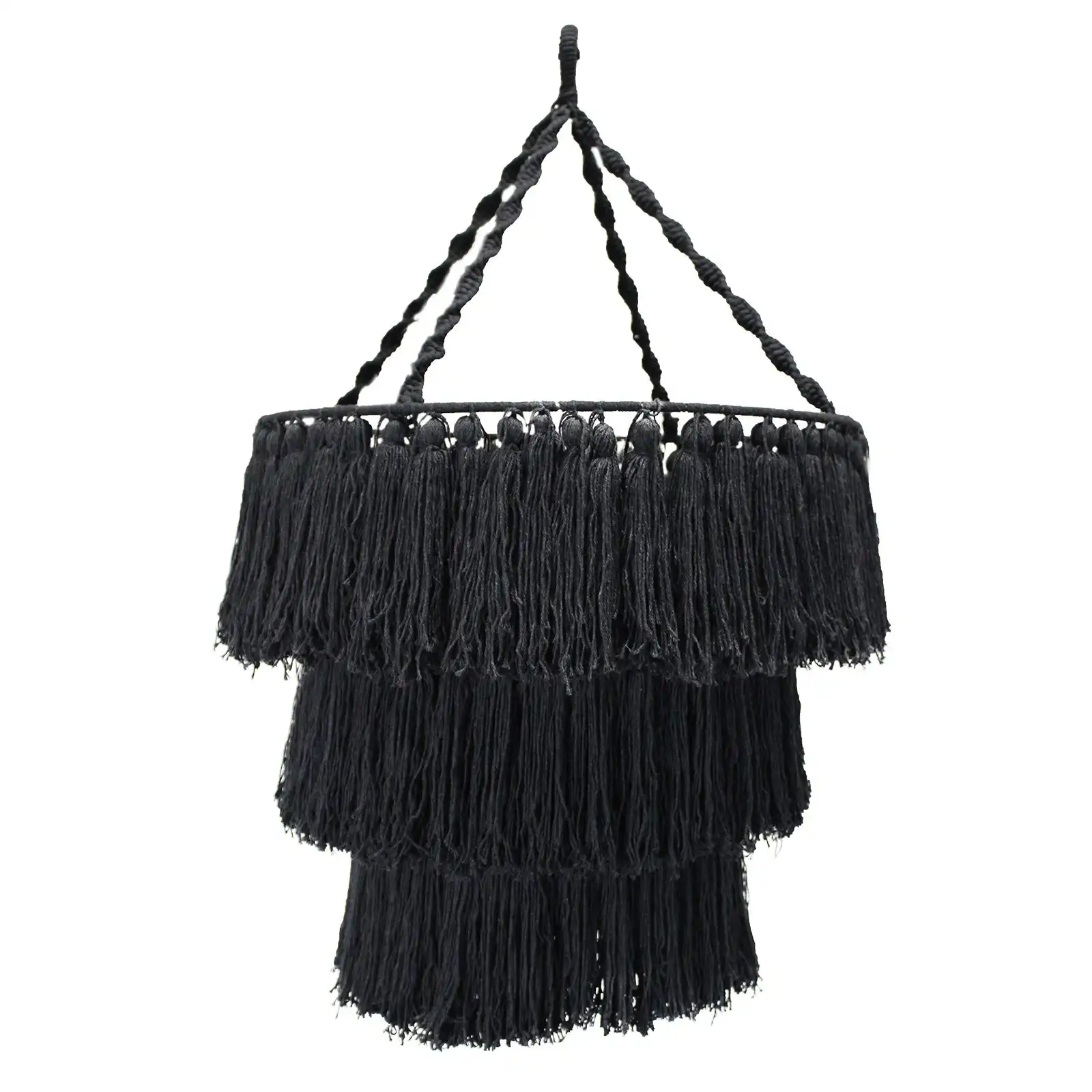 Macrame Soft Chandelier – Black | www.artisangoods.co.uk 2 Macrame Soft Chandelier – Black | www.artisangoods.co.uk 1
