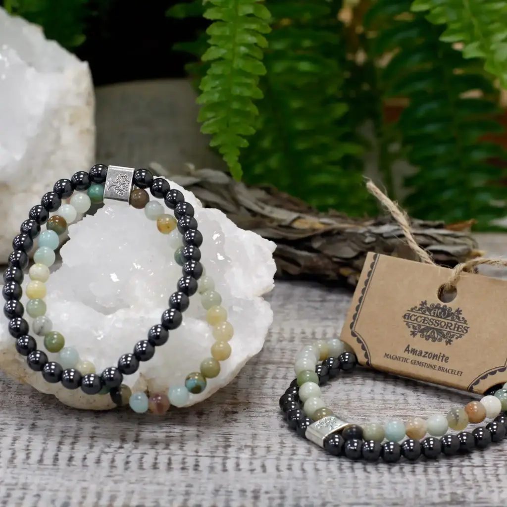 Magnetic Gemstone Bracelet – Amazonite | www.artisangoods.co.uk 4