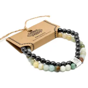 Magnetic Gemstone Bracelet – Amazonite | www.artisangoods.co.uk 2
