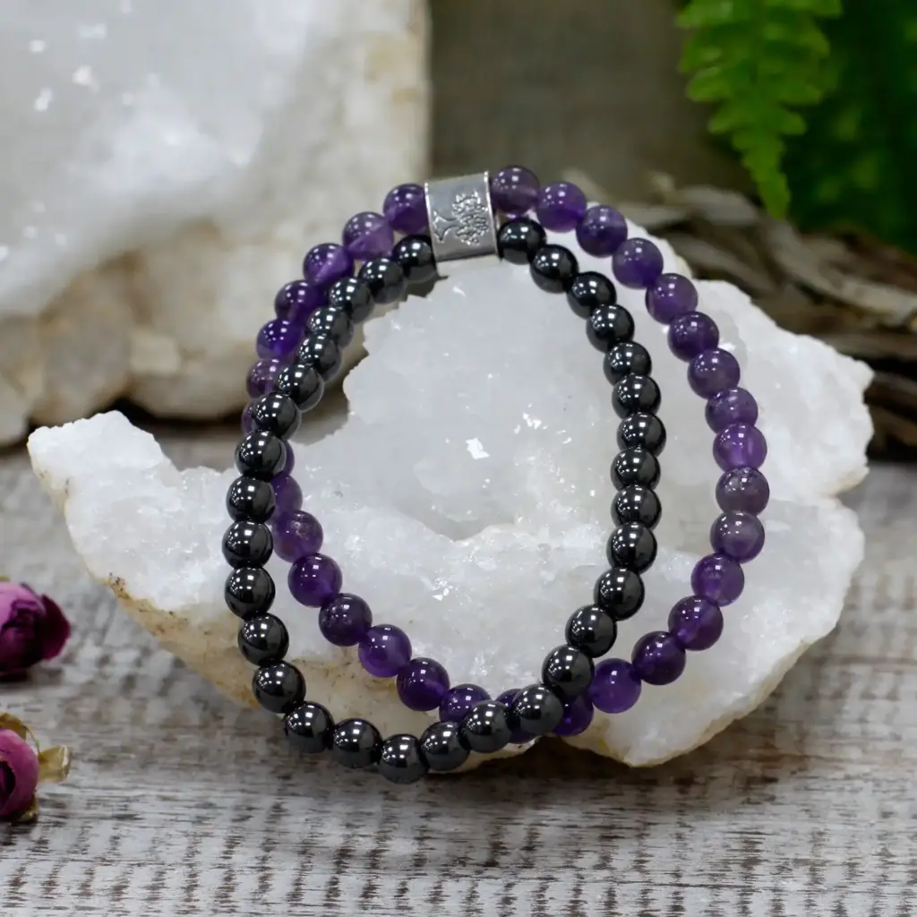 Magnetic Gemstone Bracelet – Amethyst | www.artisangoods.co.uk 6