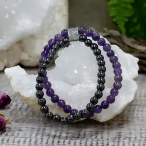 Magnetic Gemstone Bracelet – Amethyst | www.artisangoods.co.uk 6