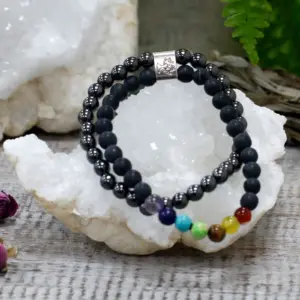 Magnetic Gemstone Bracelet – Black Stone Chakra | www.artisangoods.co.uk 5