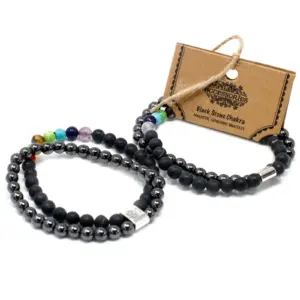 Magnetic Gemstone Bracelet – Black Stone Chakra | www.artisangoods.co.uk 3