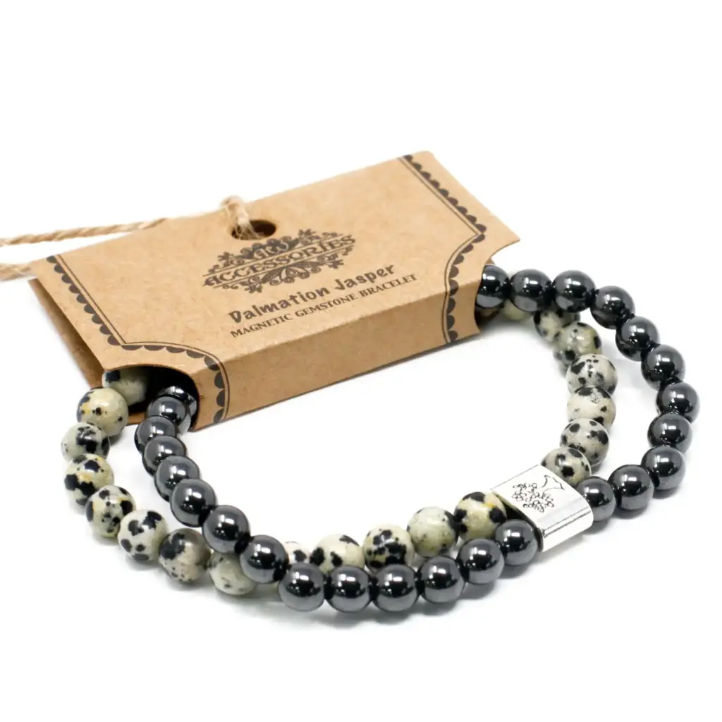 Magnetic Gemstone Bracelet – Dalmation Jasper | www.artisangoods.co.uk 2 Magnetic Gemstone Bracelet – Dalmation Jasper | www.artisangoods.co.uk 2