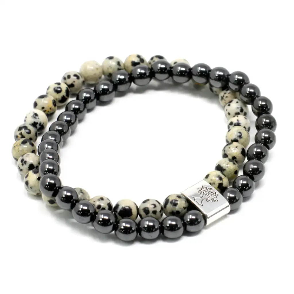 Magnetic Gemstone Bracelet – Dalmation Jasper | www.artisangoods.co.uk