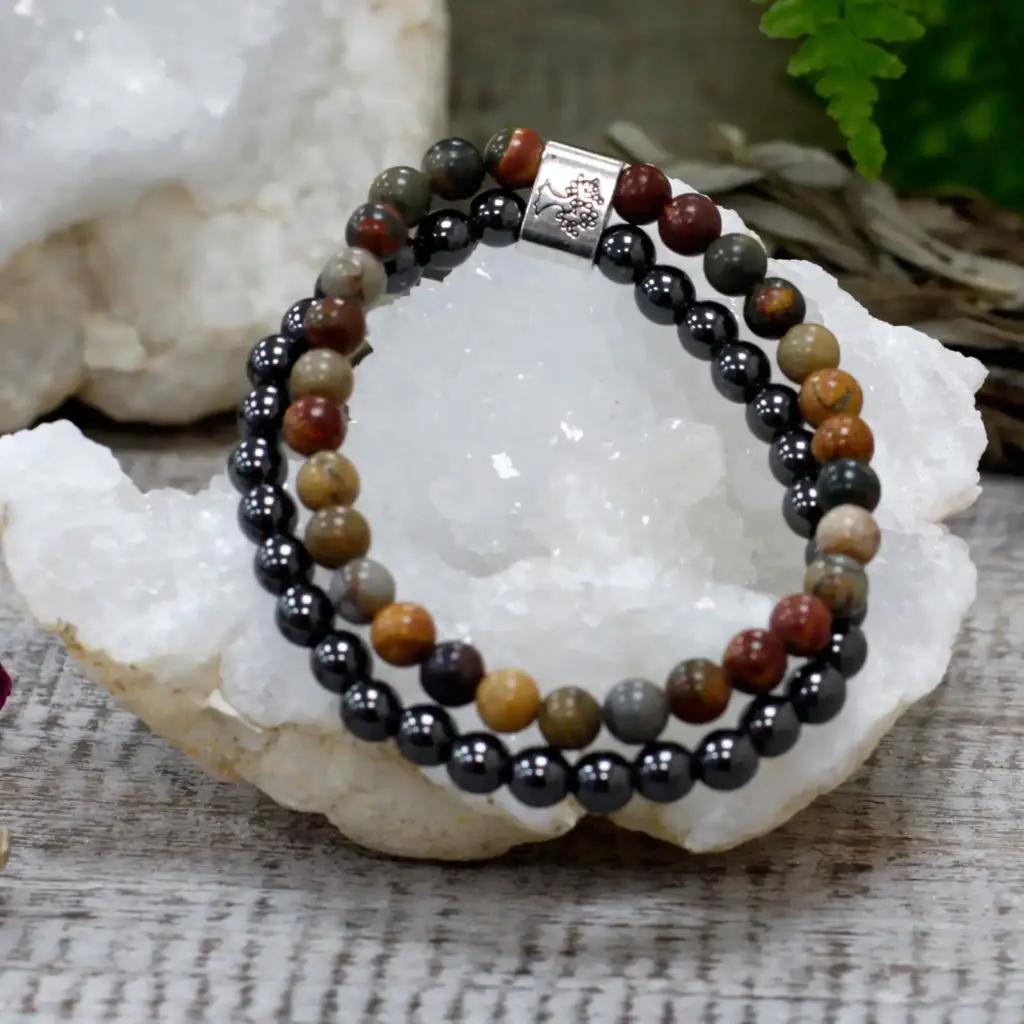 Magnetic Gemstone Bracelet – Picasso Jasper | www.artisangoods.co.uk 5