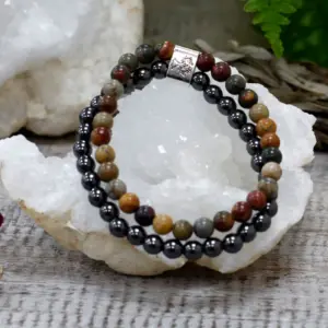Magnetic Gemstone Bracelet – Picasso Jasper | www.artisangoods.co.uk 5