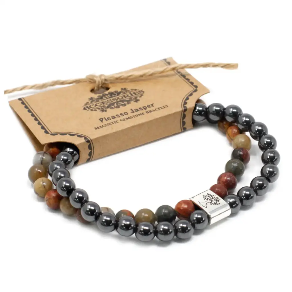 Magnetic Gemstone Bracelet – Picasso Jasper | www.artisangoods.co.uk 2