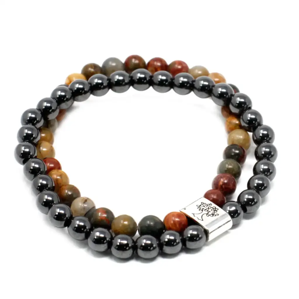 Magnetic Gemstone Bracelet – Picasso Jasper | www.artisangoods.co.uk