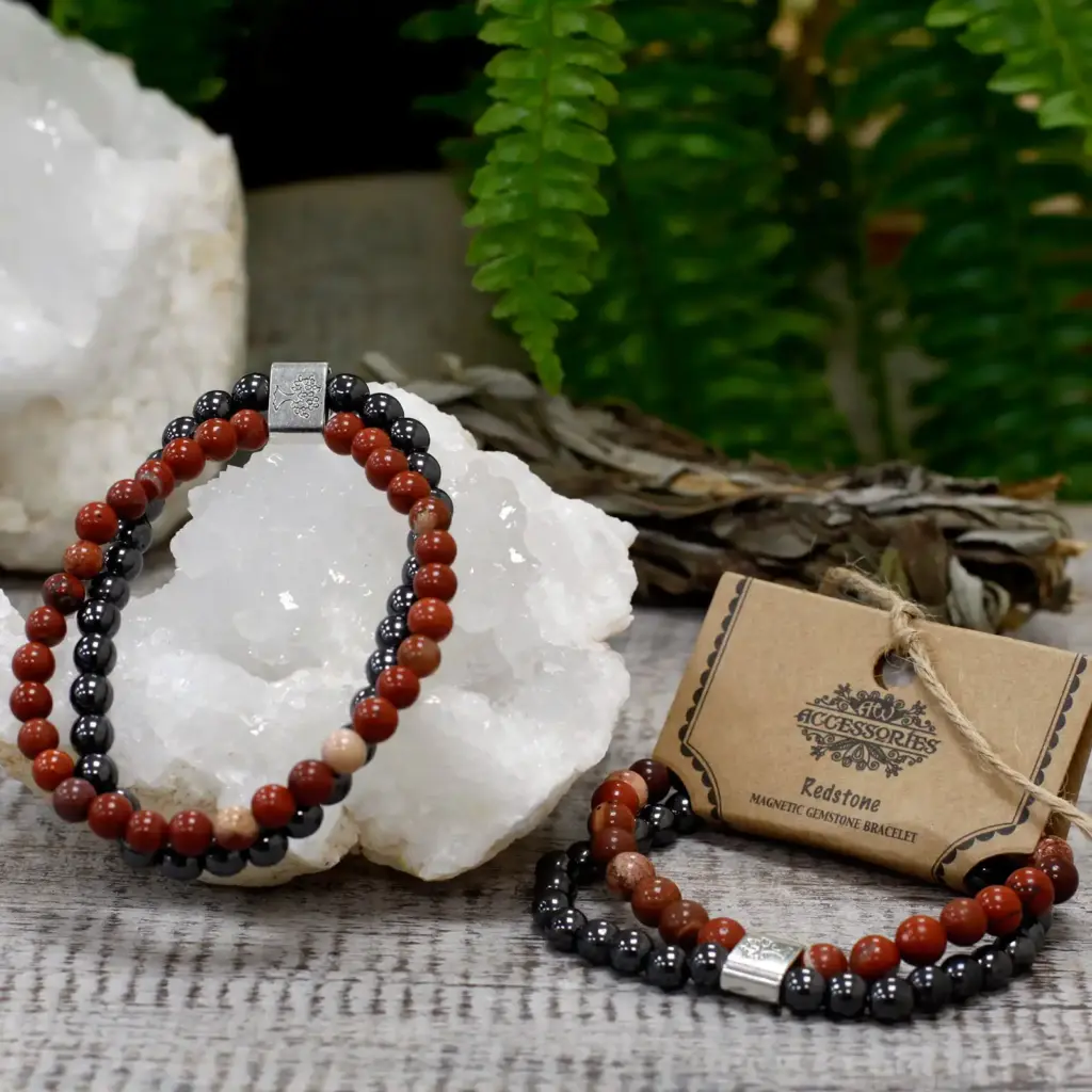 Magnetic Gemstone Bracelet – Redstone | www.artisangoods.co.uk 4