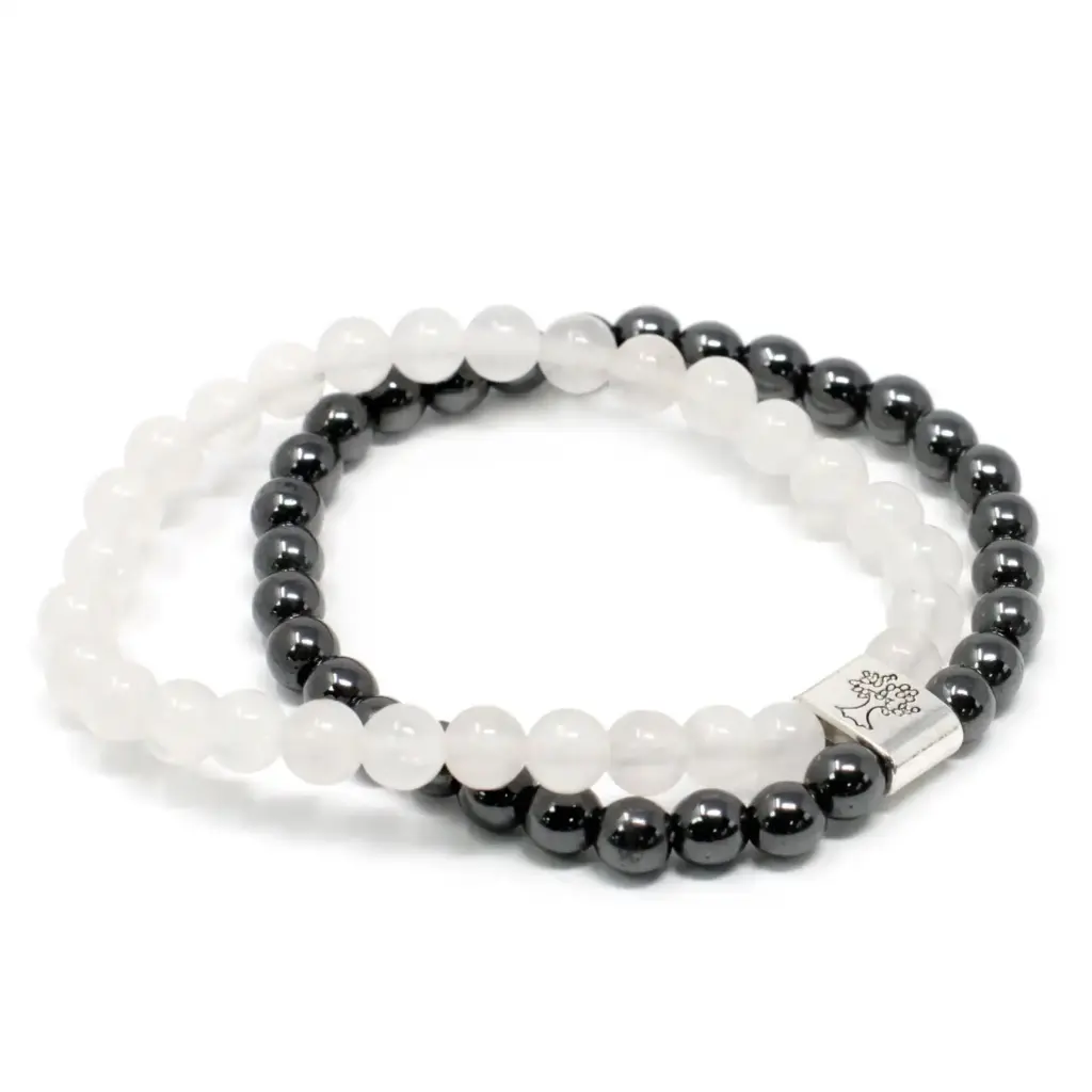 Magnetic Gemstone Bracelet – Rock Quartz | www.artisangoods.co.uk