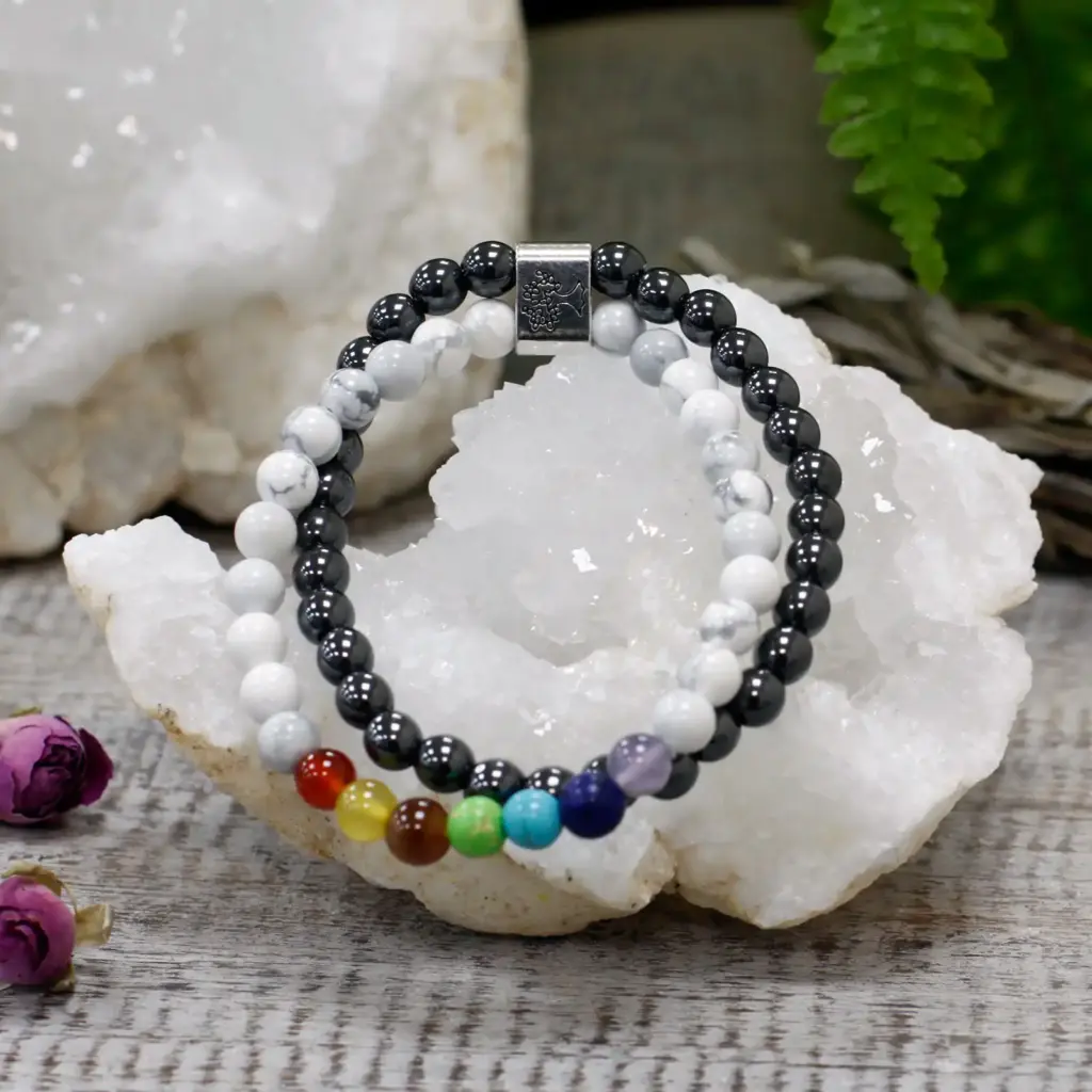 Magnetic Gemstone Bracelet – White Howlite Chakra | www.artisangoods.co.uk 5 Magnetic Gemstone Bracelet – White Howlite Chakra | www.artisangoods.co.uk 5