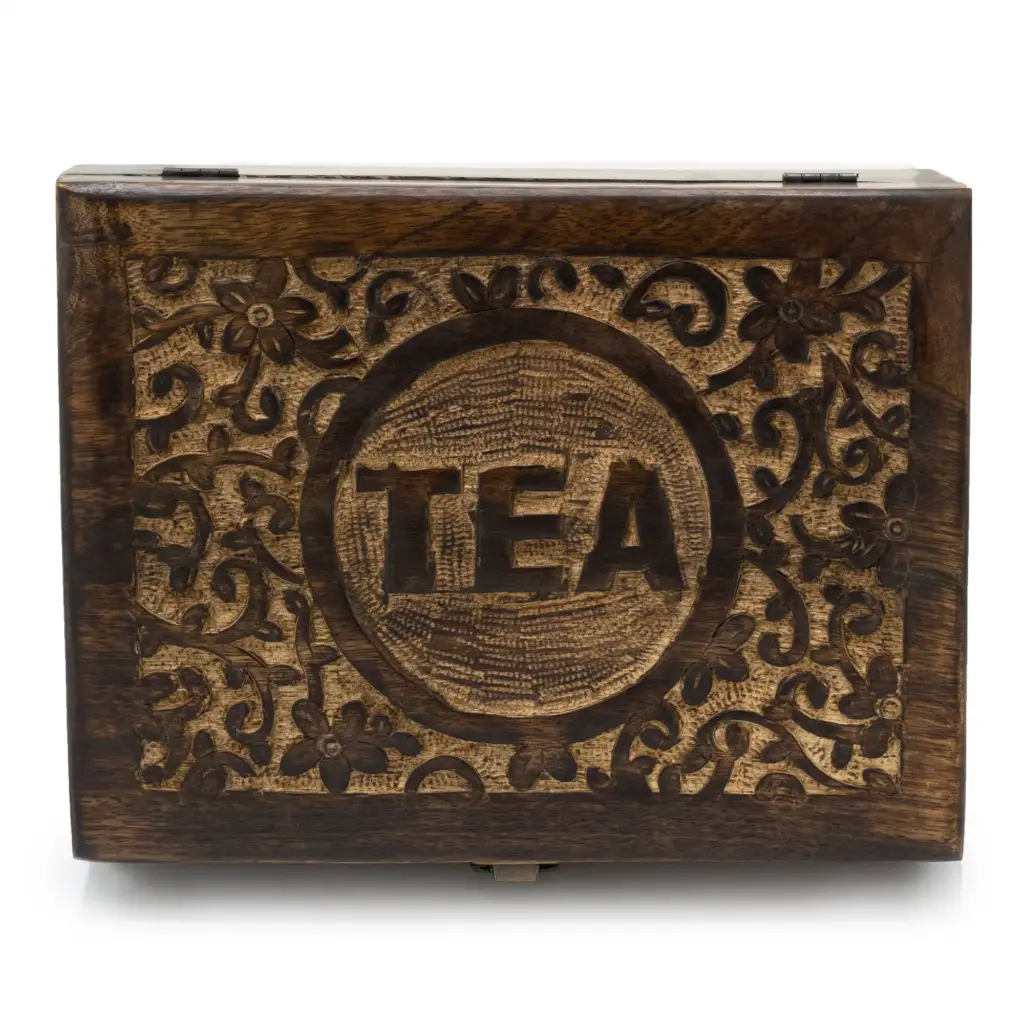 Mango Carved Tea Box – ( 12 compartments) | www.artisangoods.co.uk 4