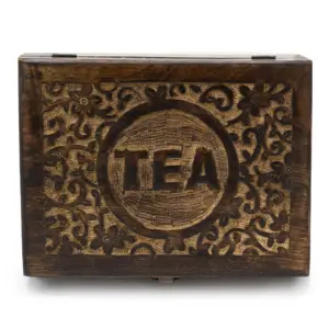 Mango Carved Tea Box – ( 12 compartments) | www.artisangoods.co.uk 4