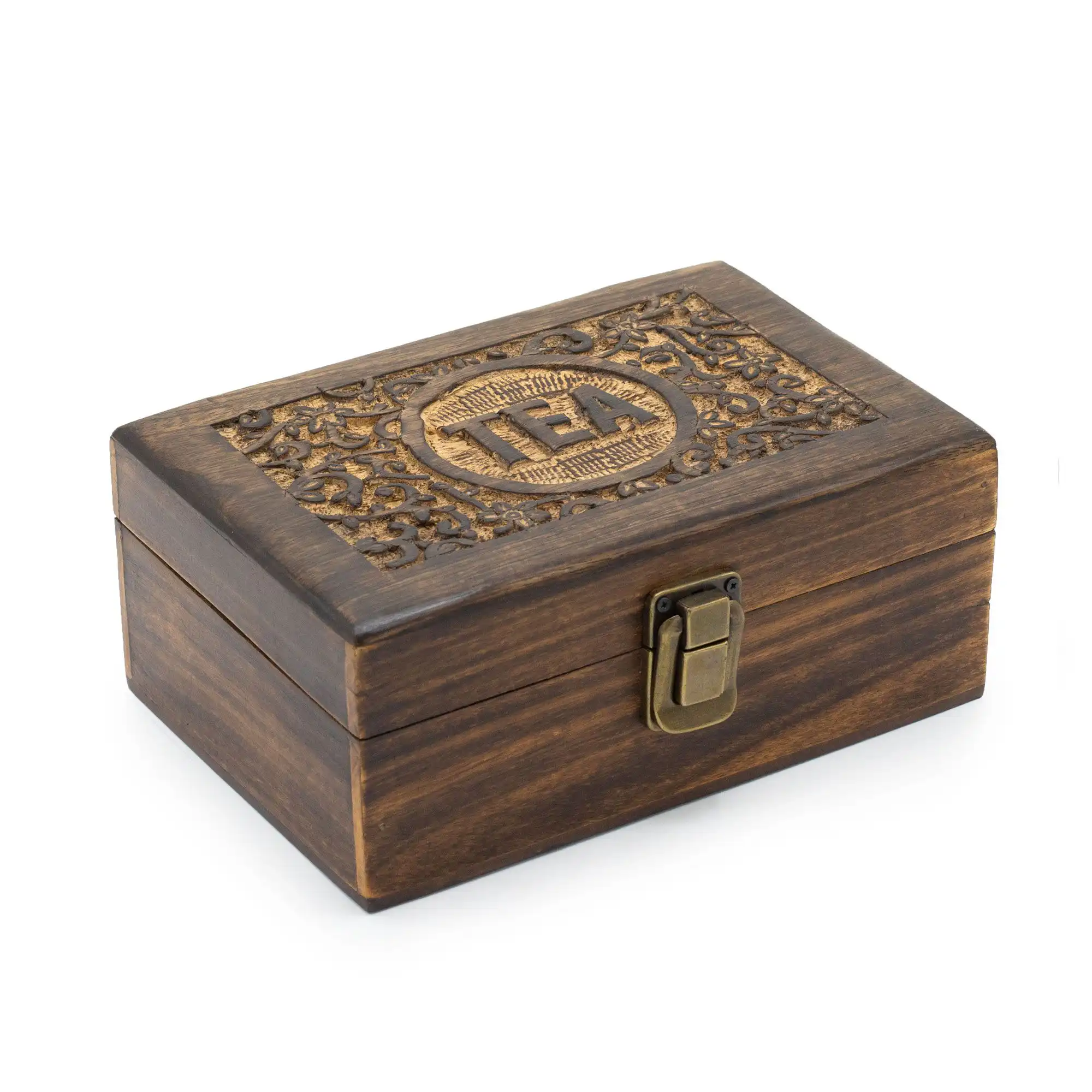 Mango Carved Tea Box – (6 compartments) | www.artisangoods.co.uk 2 Mango Carved Tea Box – (6 compartments) | www.artisangoods.co.uk 1
