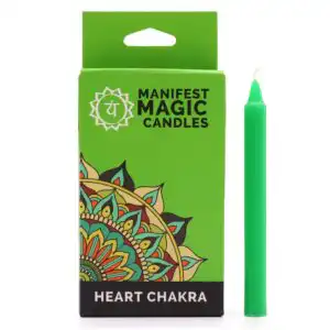 Manifest Magic Candles (pack of 12) – Green – Heart Chakra | www.artisangoods.co.uk Manifest Magic Candles (pack of 12) – Green – Heart Chakra | www.artisangoods.co.uk 1