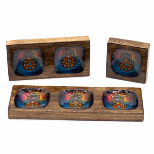 Med Enamelled Mango Tray Set – Hamsa | www.artisangoods.co.uk 4