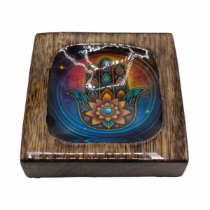 Med Enamelled Mango Tray Set – Hamsa | www.artisangoods.co.uk 6